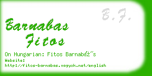 barnabas fitos business card